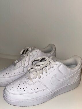 Nike White Low-Top Leather Sneakers